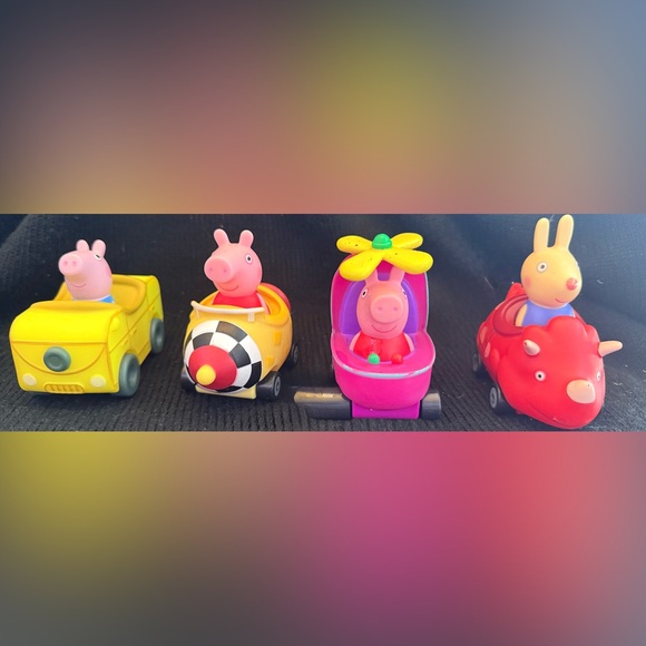 Peppa Pig Other - Peppa Pig Colorful Vehicle Set - Yellow, Red, Purple